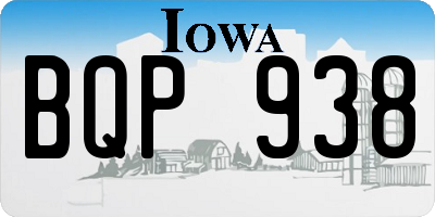 IA license plate BQP938
