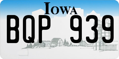 IA license plate BQP939