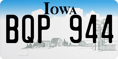 IA license plate BQP944