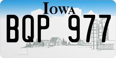 IA license plate BQP977