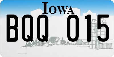 IA license plate BQQ015