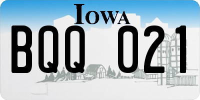 IA license plate BQQ021