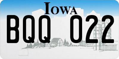 IA license plate BQQ022