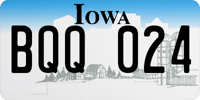 IA license plate BQQ024