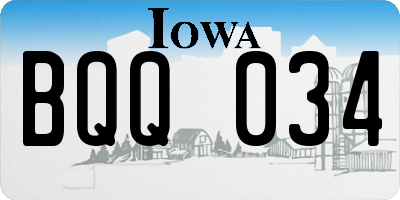 IA license plate BQQ034