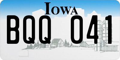 IA license plate BQQ041