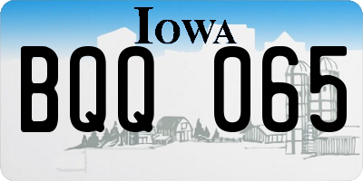 IA license plate BQQ065
