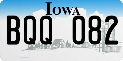 IA license plate BQQ082