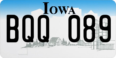 IA license plate BQQ089