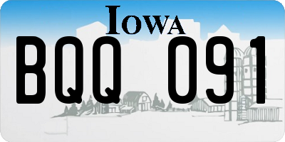 IA license plate BQQ091