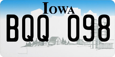 IA license plate BQQ098