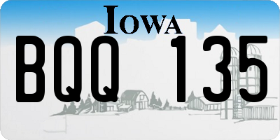 IA license plate BQQ135