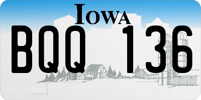 IA license plate BQQ136