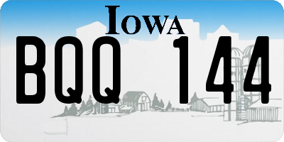 IA license plate BQQ144