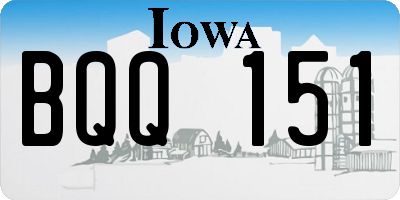 IA license plate BQQ151