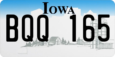 IA license plate BQQ165