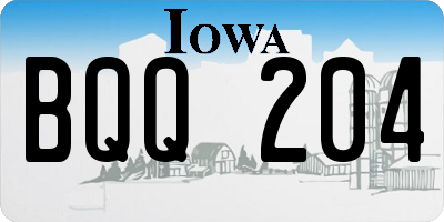 IA license plate BQQ204