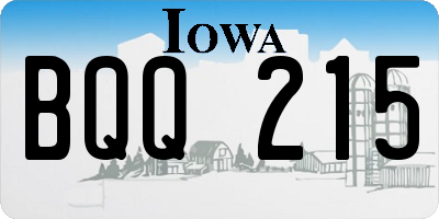 IA license plate BQQ215