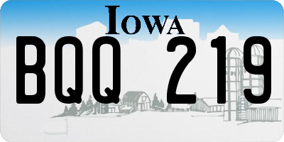 IA license plate BQQ219