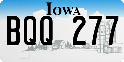 IA license plate BQQ277