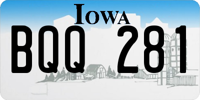 IA license plate BQQ281