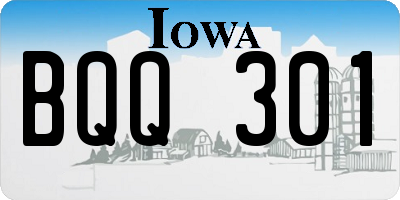 IA license plate BQQ301