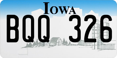 IA license plate BQQ326
