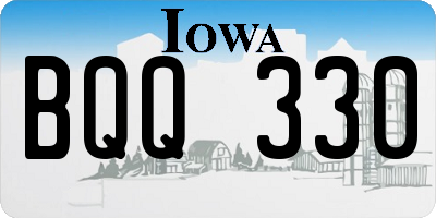 IA license plate BQQ330