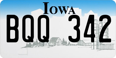 IA license plate BQQ342