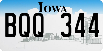IA license plate BQQ344