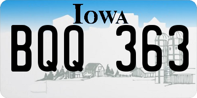 IA license plate BQQ363