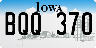 IA license plate BQQ370
