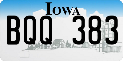 IA license plate BQQ383
