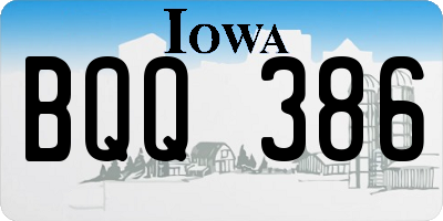 IA license plate BQQ386