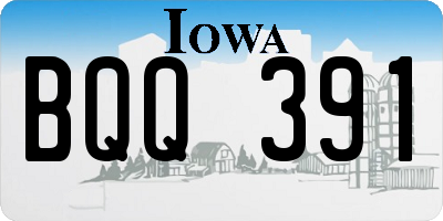 IA license plate BQQ391