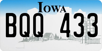 IA license plate BQQ433