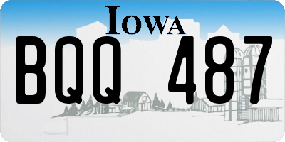 IA license plate BQQ487