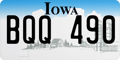 IA license plate BQQ490
