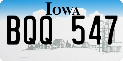 IA license plate BQQ547