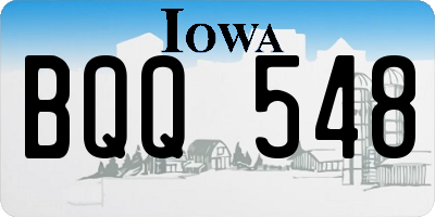 IA license plate BQQ548