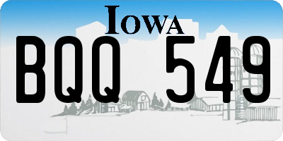 IA license plate BQQ549