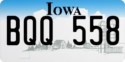 IA license plate BQQ558