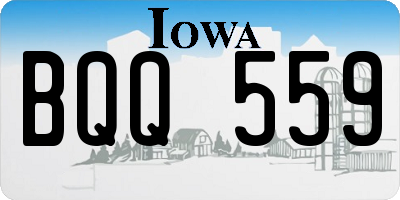 IA license plate BQQ559