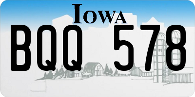 IA license plate BQQ578