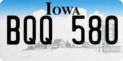 IA license plate BQQ580