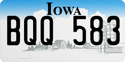 IA license plate BQQ583