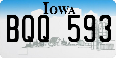 IA license plate BQQ593