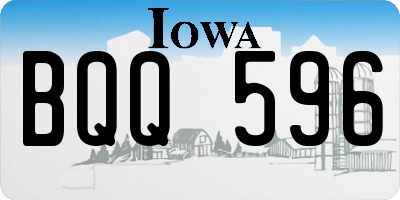 IA license plate BQQ596