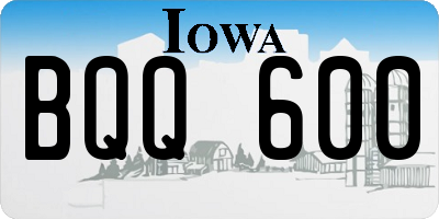 IA license plate BQQ600