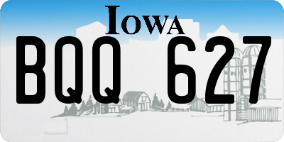 IA license plate BQQ627